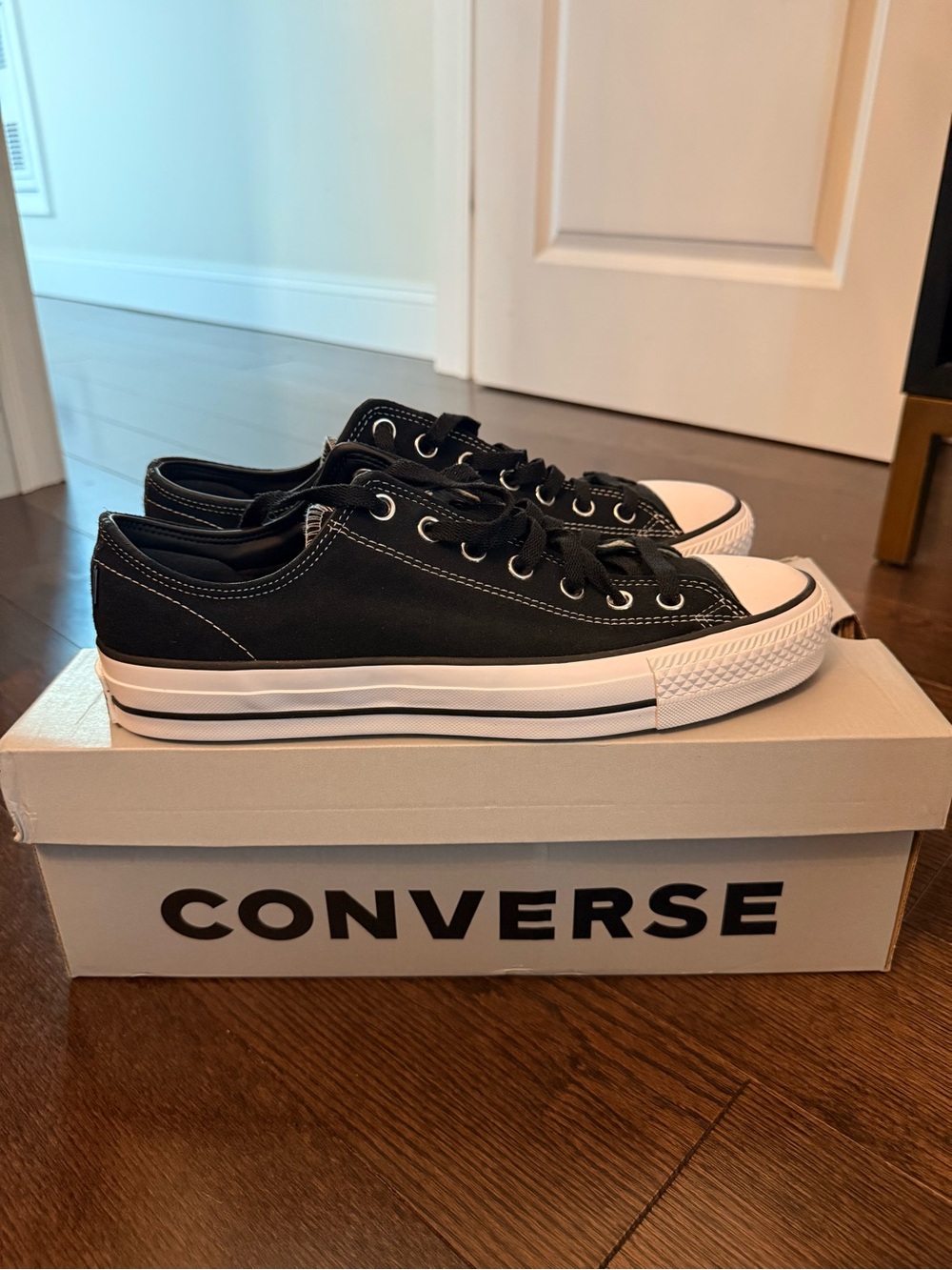 Converse Black and White Low Top Canvas Sneakers